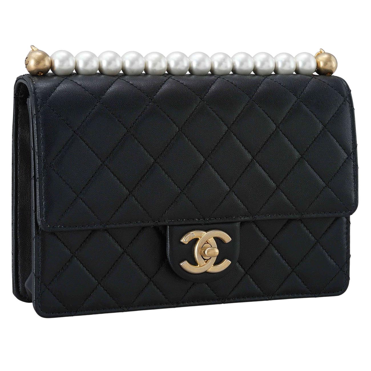 CHANEL(USED)샤넬 AS0585 시즌 진주 탑 펄 체인 플랩백