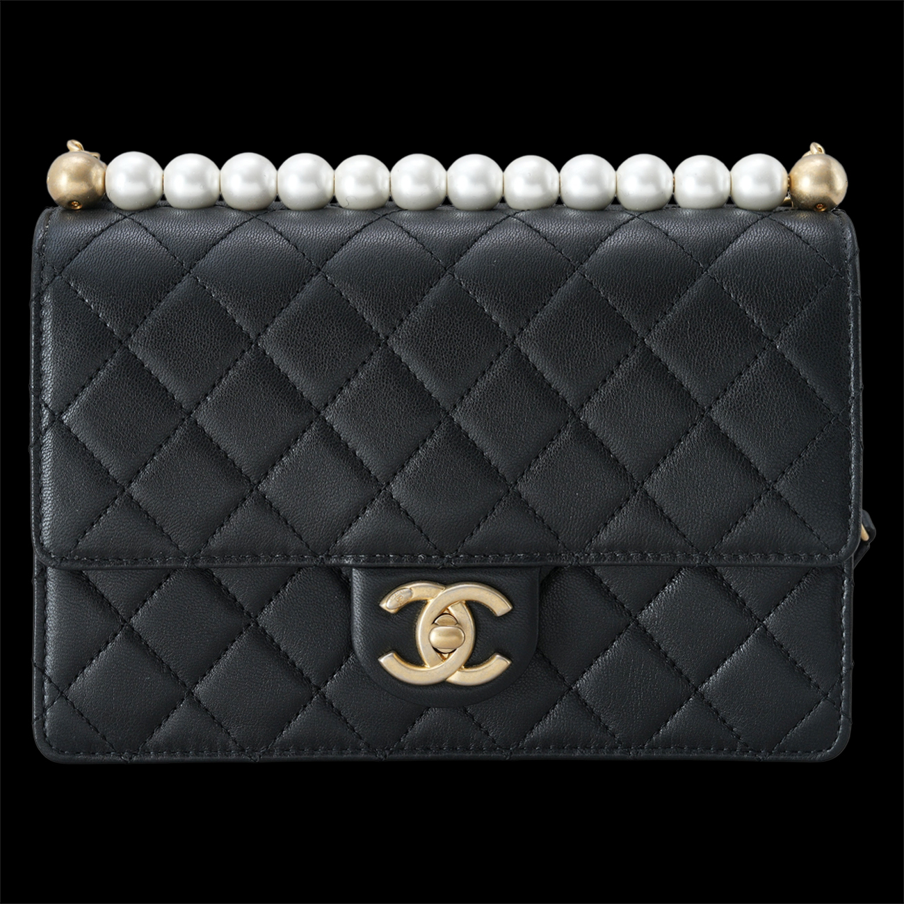 CHANEL(USED)샤넬 AS0585 시즌 진주 탑 펄 체인 플랩백