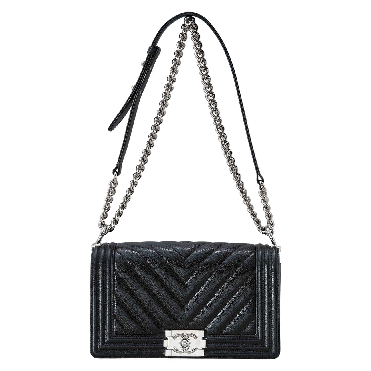 CHANEL(USED)샤넬 A67086 쉐브론 보이샤넬 미듐 플랩백