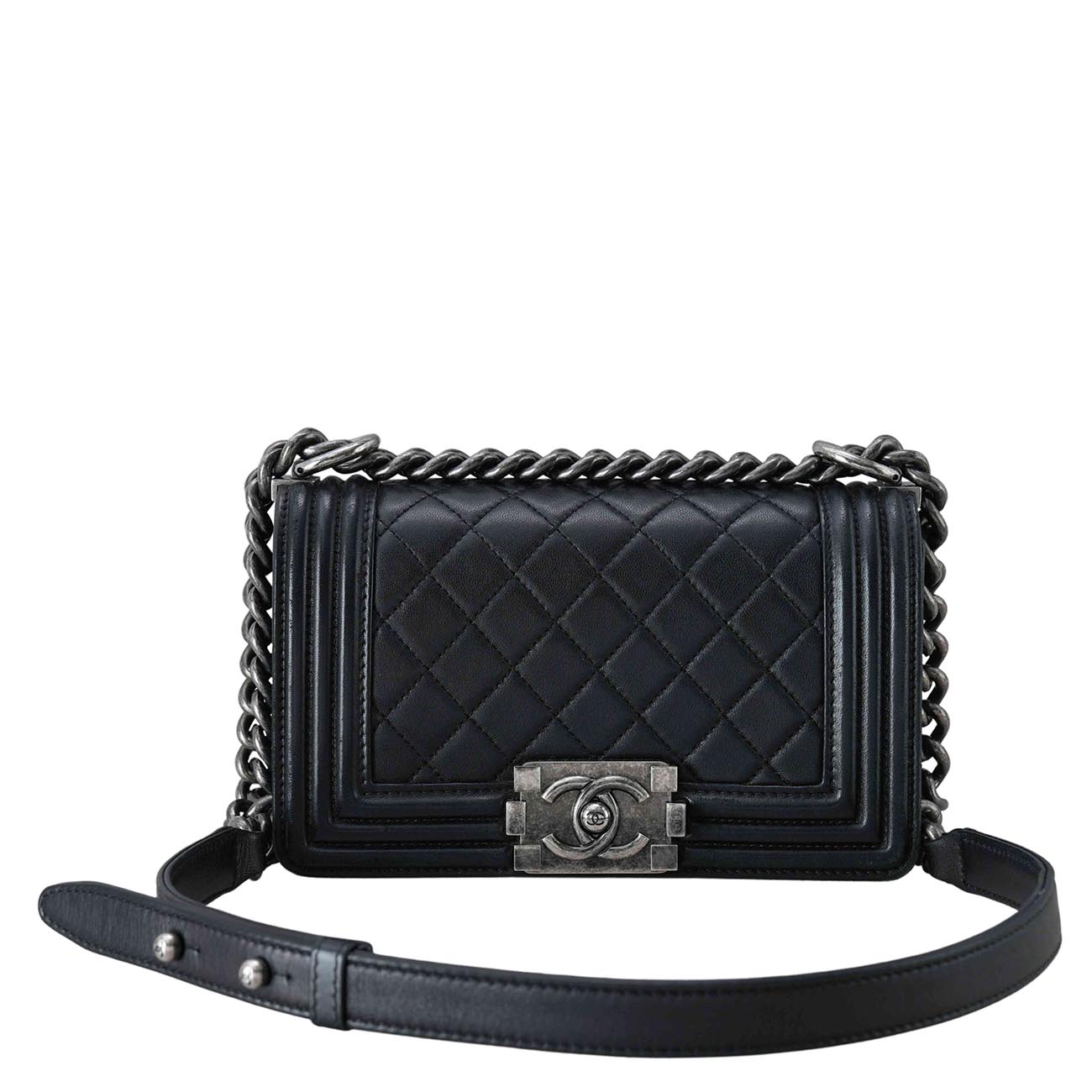 CHANEL(USED)샤넬 램스킨 보이샤넬 스몰 플랩백