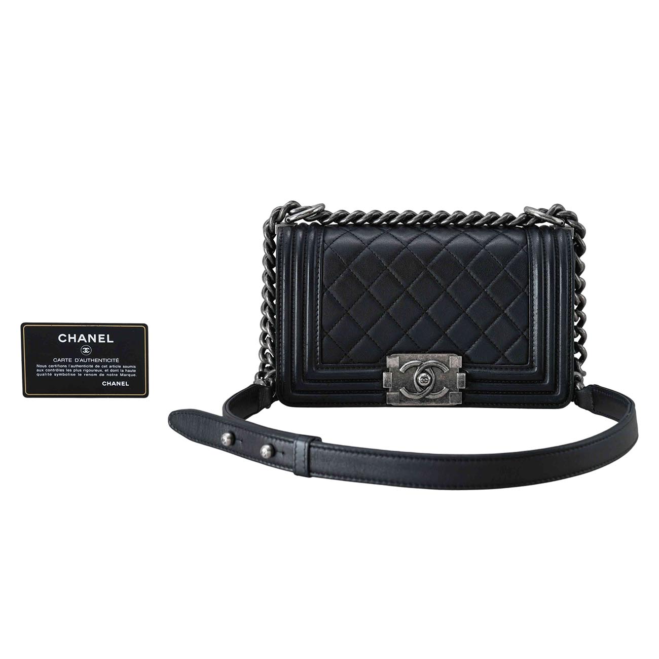 CHANEL(USED)샤넬 램스킨 보이샤넬 스몰 플랩백