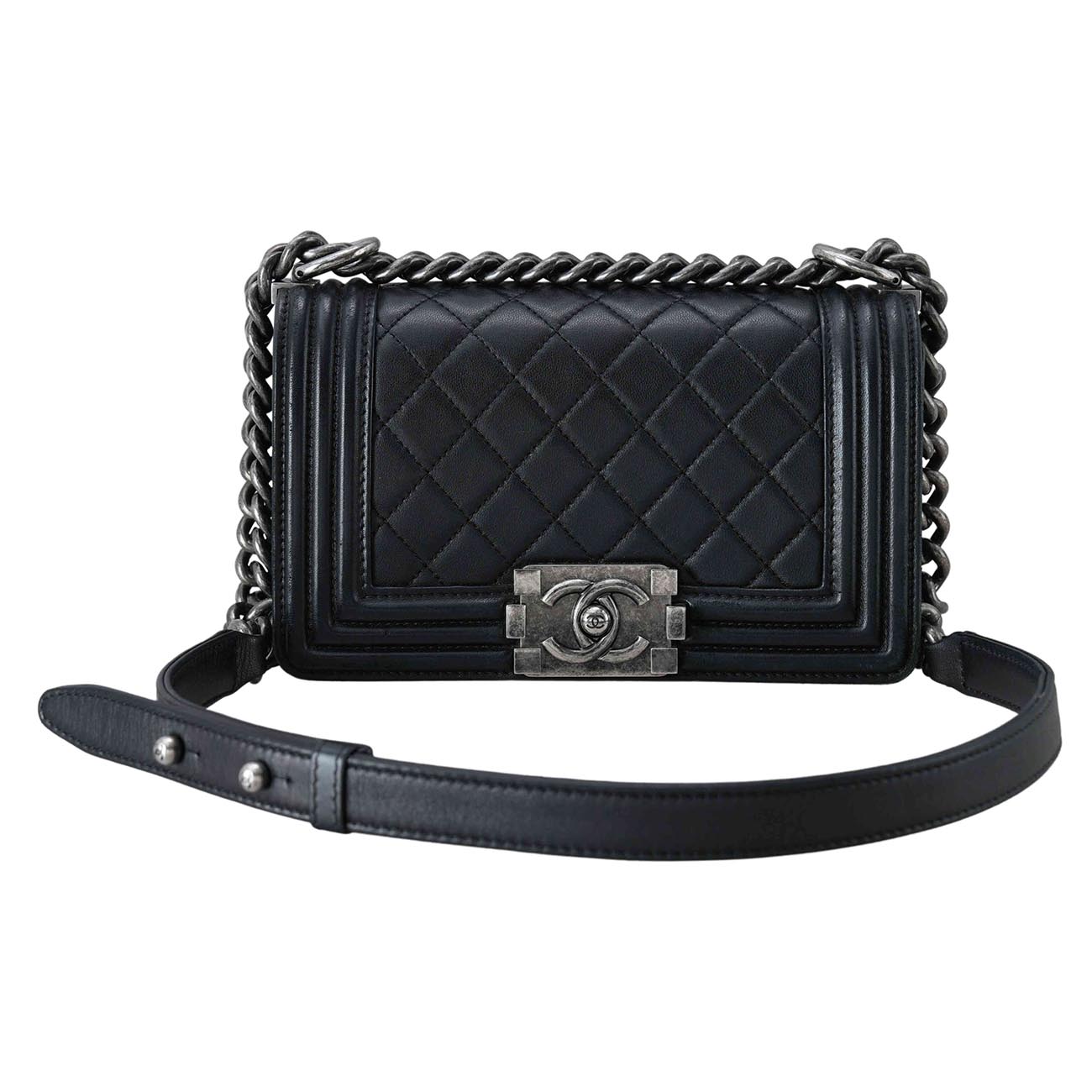 CHANEL(USED)샤넬 램스킨 보이샤넬 스몰 플랩백