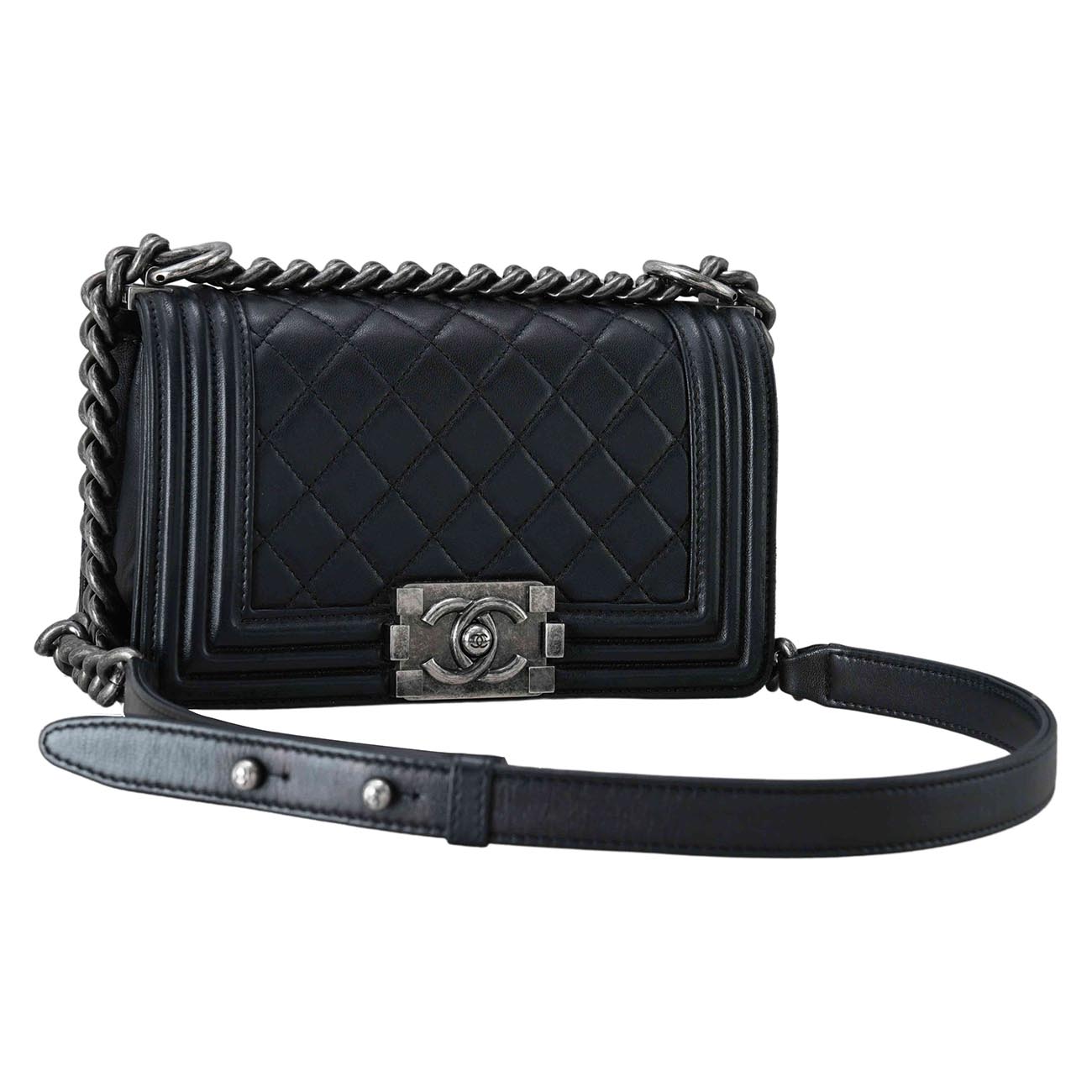 CHANEL(USED)샤넬 램스킨 보이샤넬 스몰 플랩백