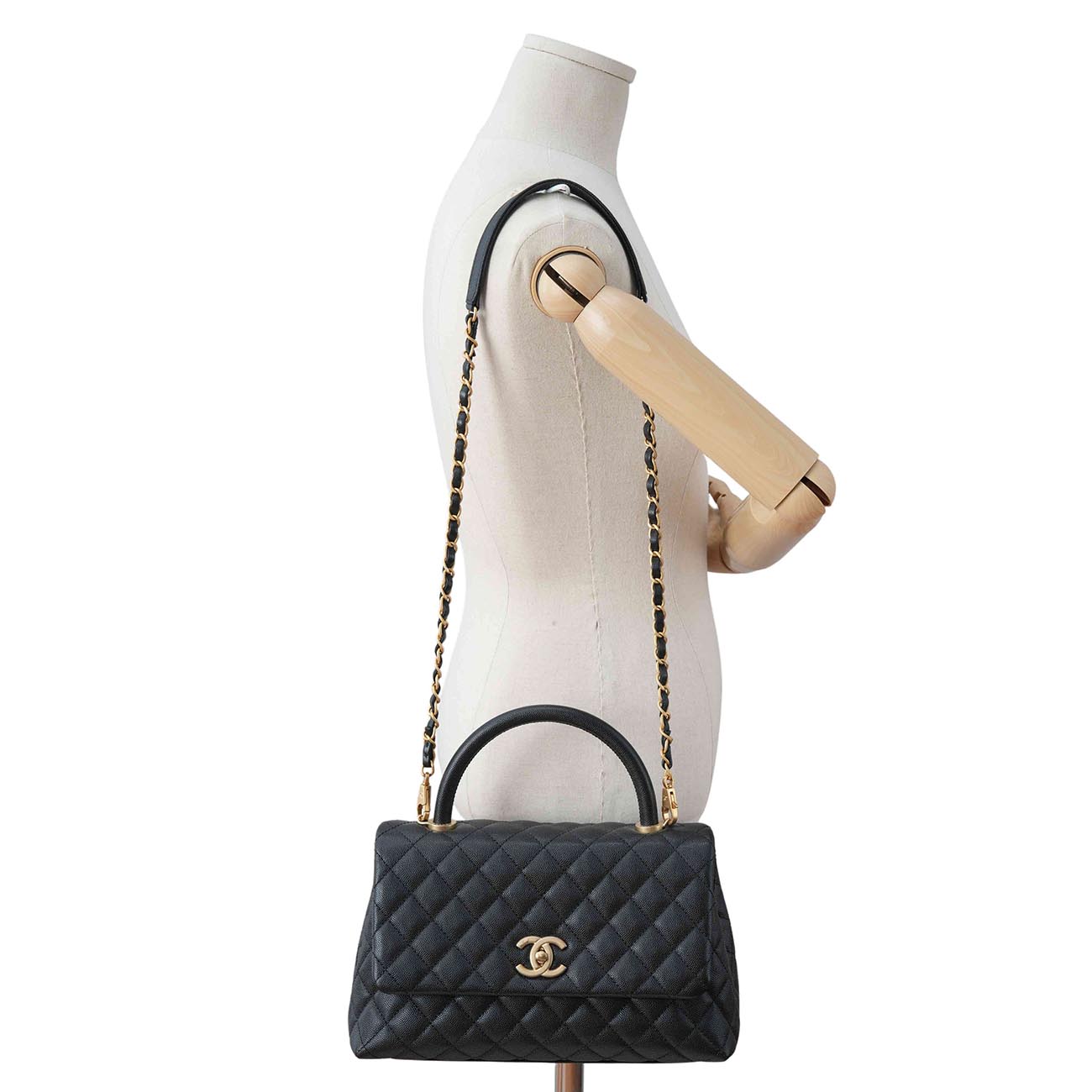 CHANEL(USED)샤넬 A92991 캐비어 코코핸들 미듐