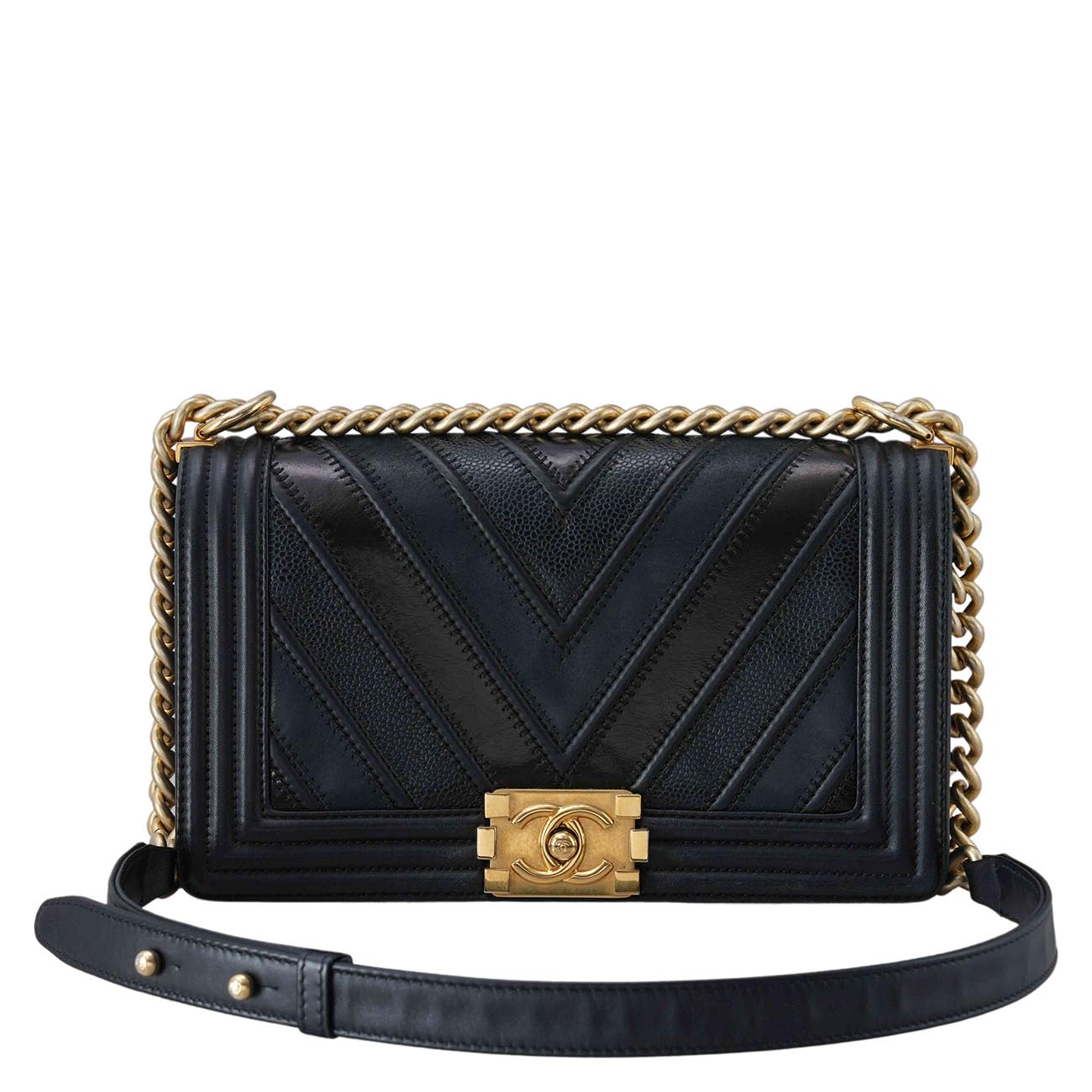 CHANEL(USED)샤넬 시즌 보이샤넬 미듐 플랩백
