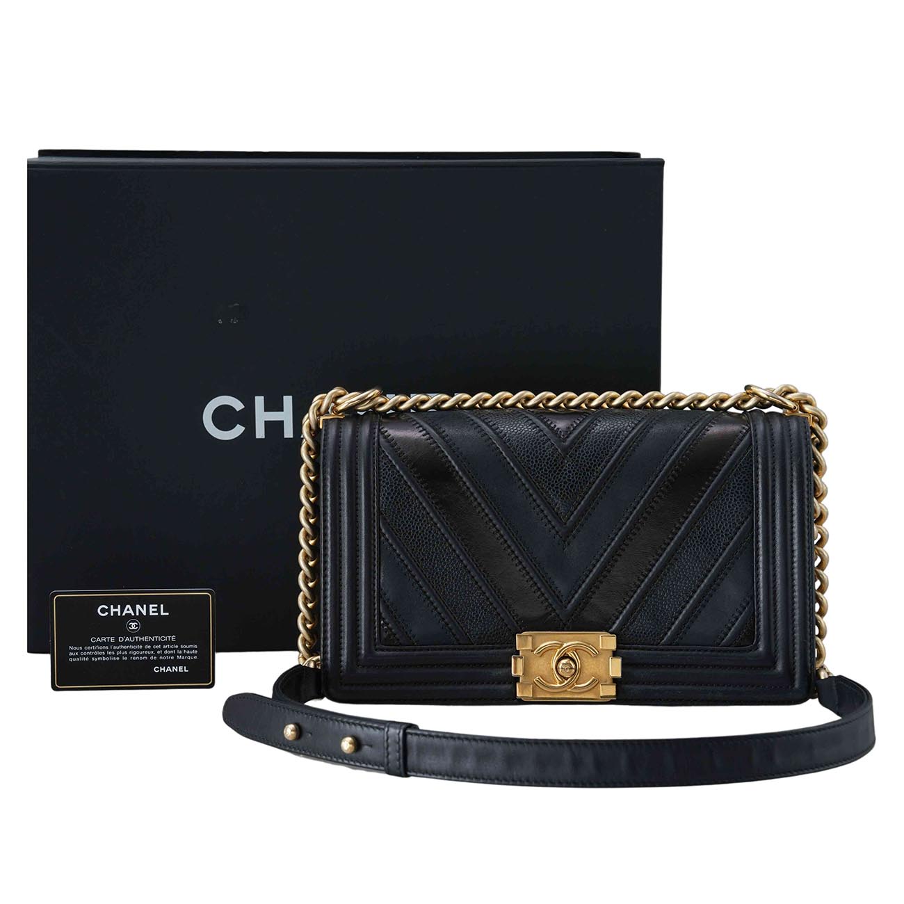 CHANEL(USED)샤넬 시즌 보이샤넬 미듐 플랩백