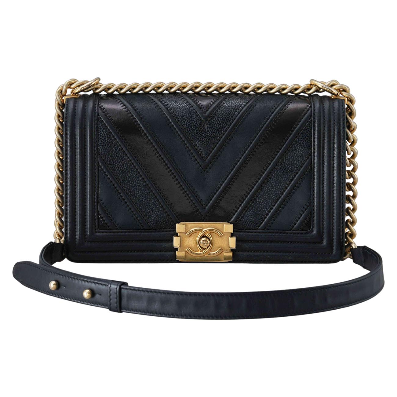 CHANEL(USED)샤넬 시즌 보이샤넬 미듐 플랩백
