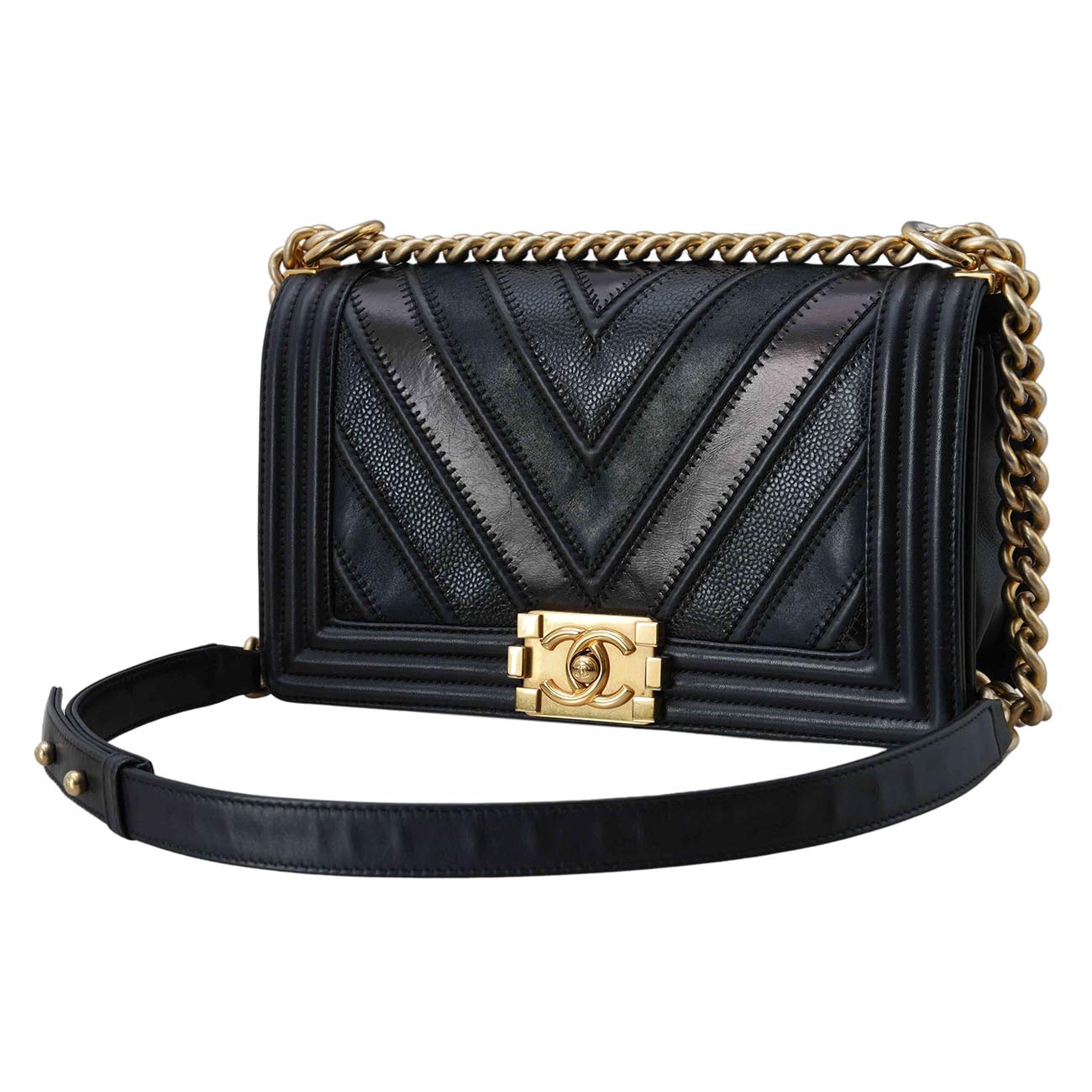 CHANEL(USED)샤넬 시즌 보이샤넬 미듐 플랩백