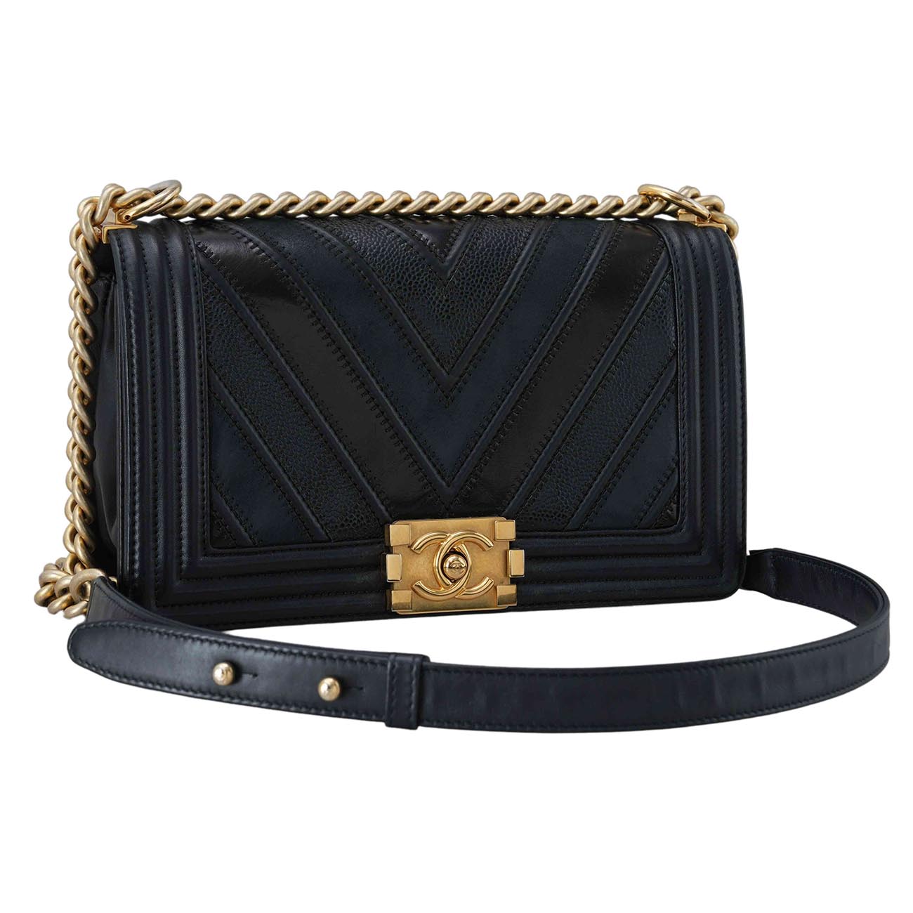 CHANEL(USED)샤넬 시즌 보이샤넬 미듐 플랩백