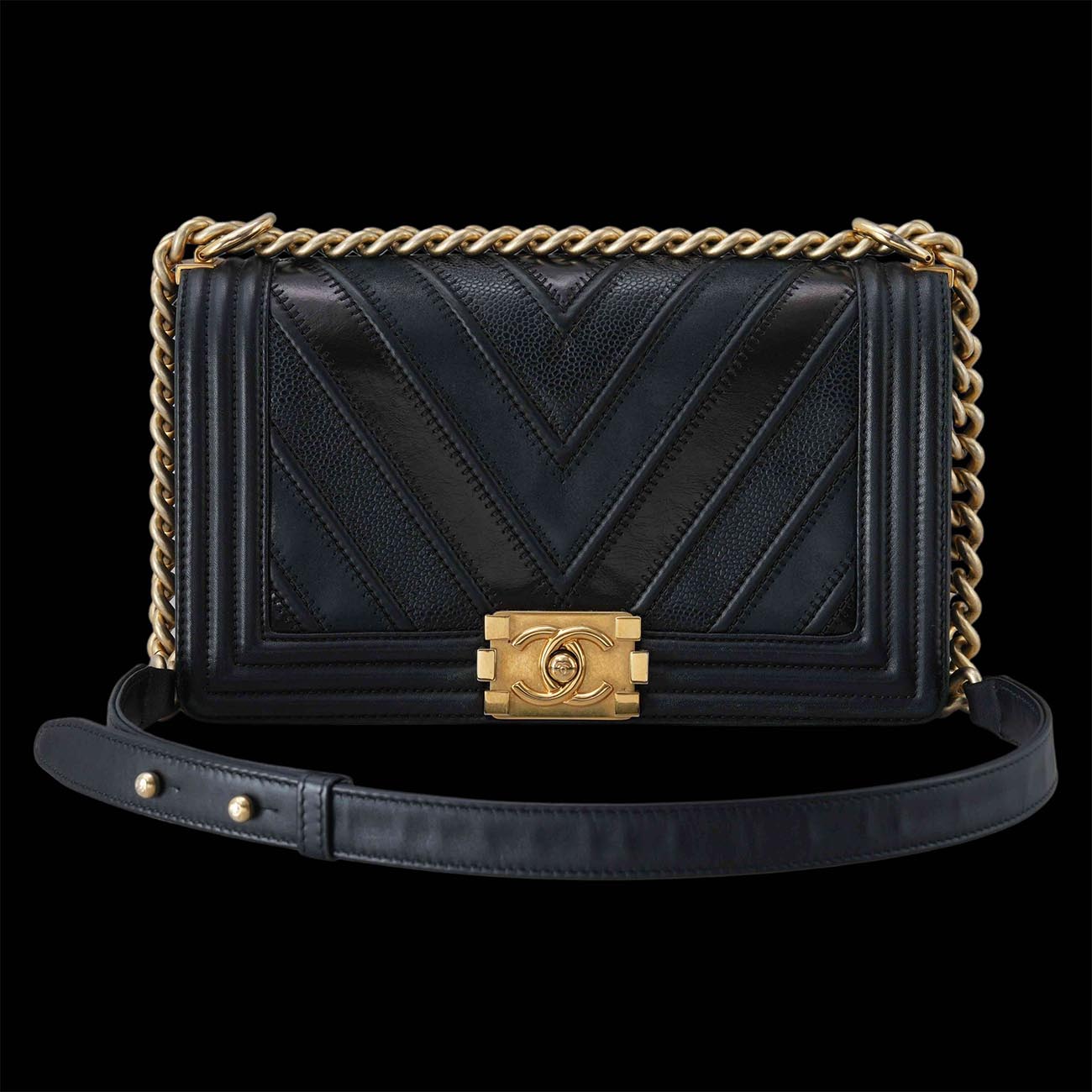 CHANEL(USED)샤넬 시즌 보이샤넬 미듐 플랩백