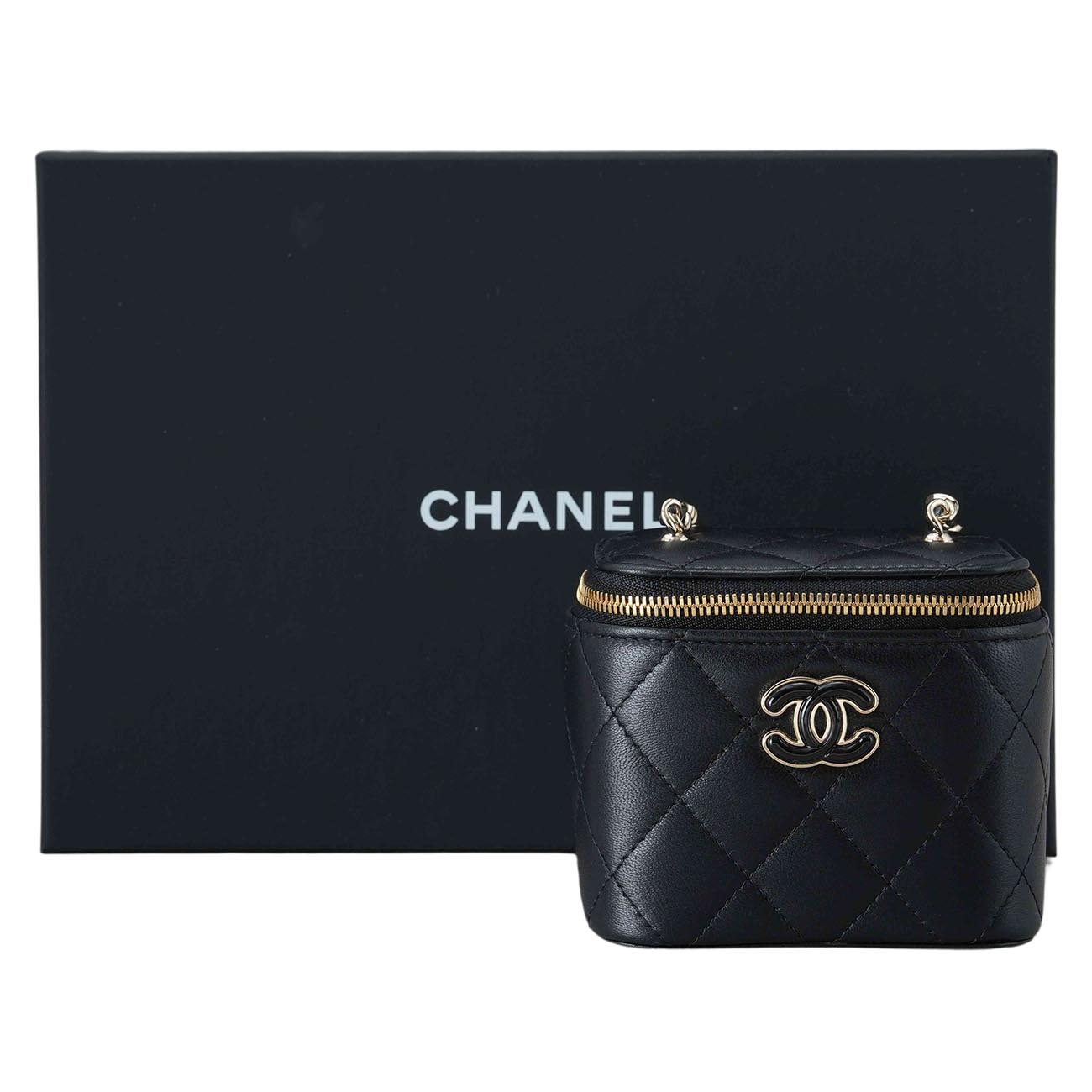 CHANEL(USED)샤넬 램스킨 시즌 베니티 체인백