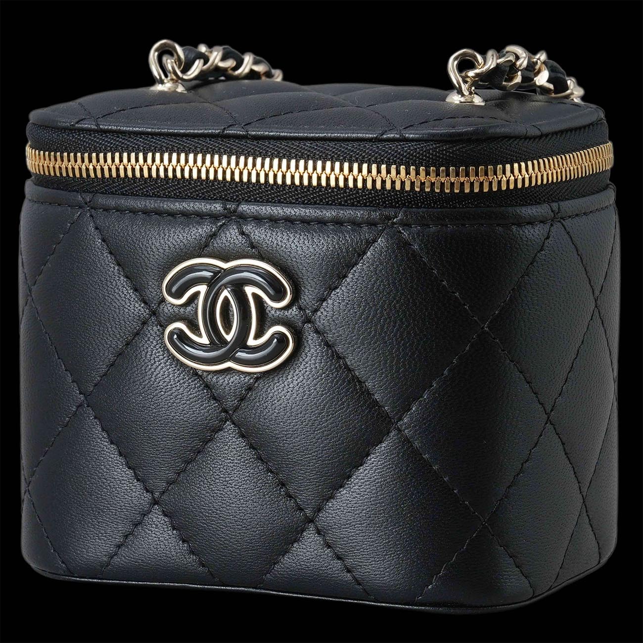 CHANEL(USED)샤넬 램스킨 시즌 베니티 체인백