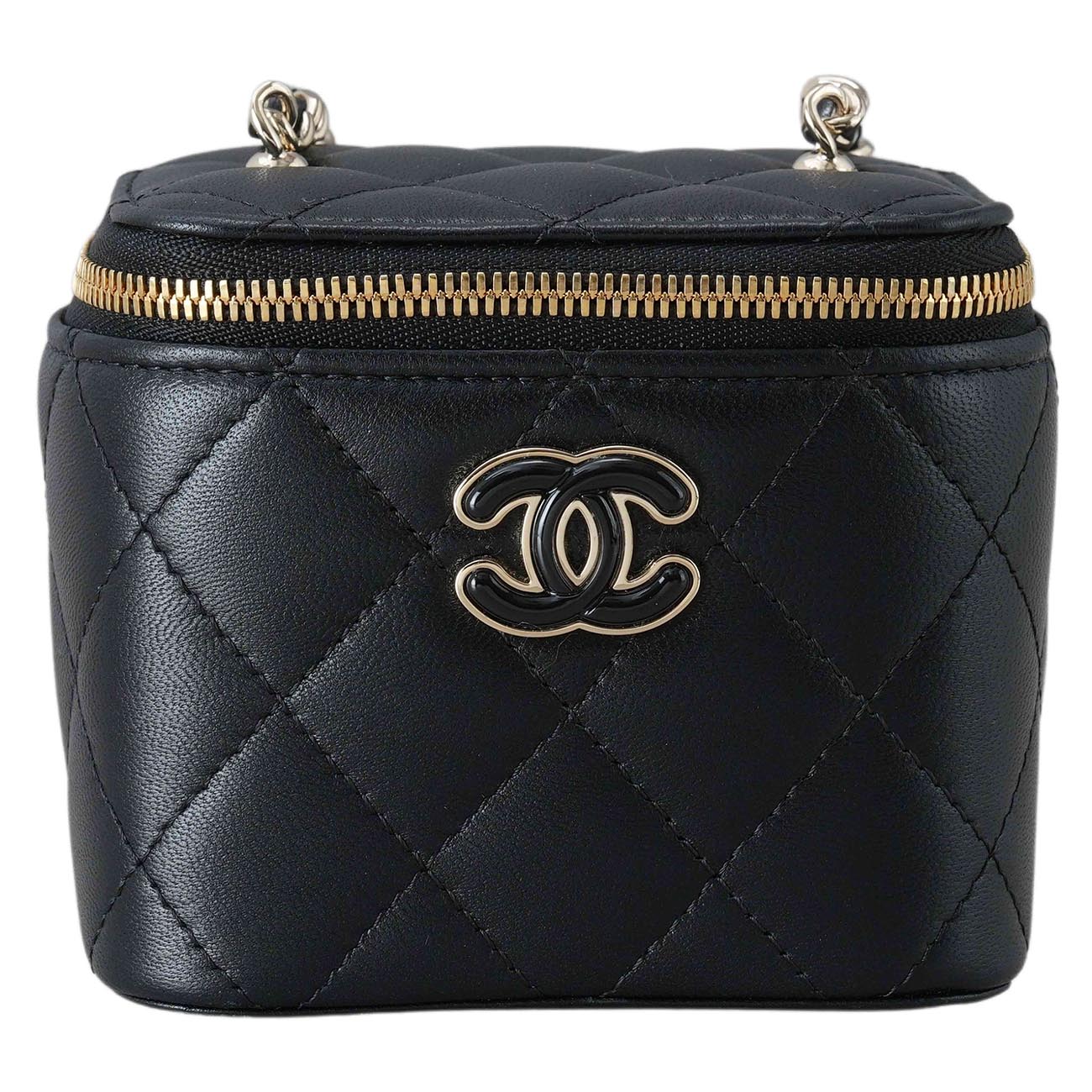 CHANEL(USED)샤넬 램스킨 시즌 베니티 체인백