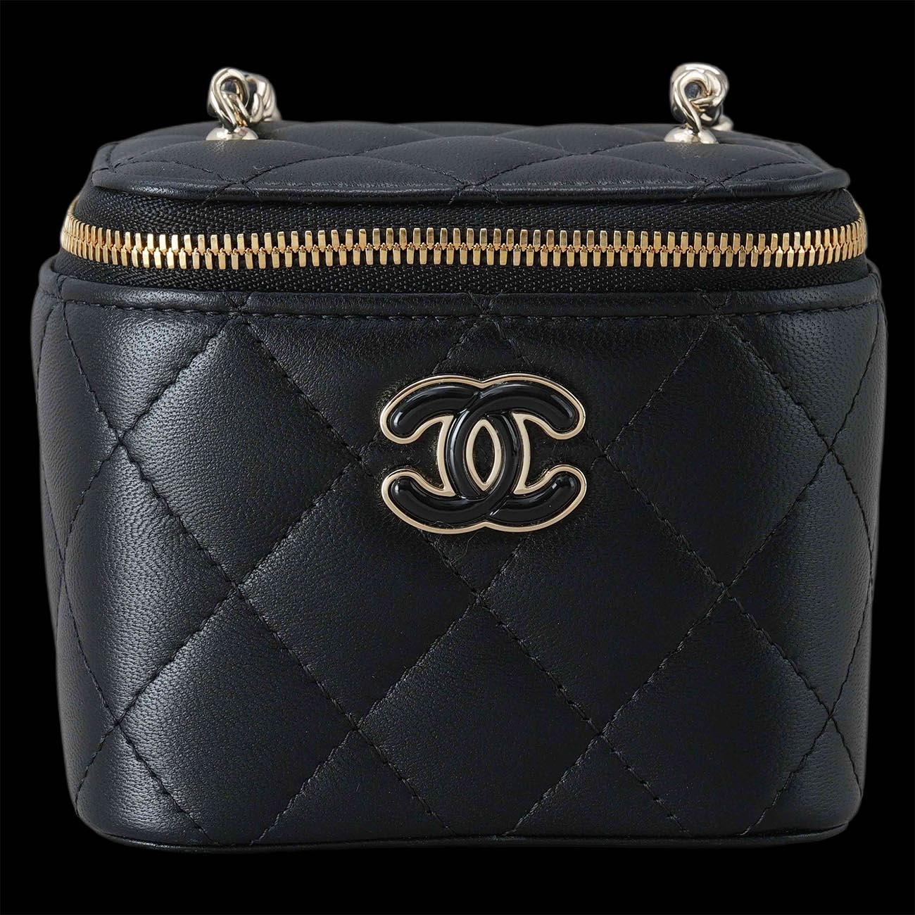 CHANEL(USED)샤넬 램스킨 시즌 베니티 체인백