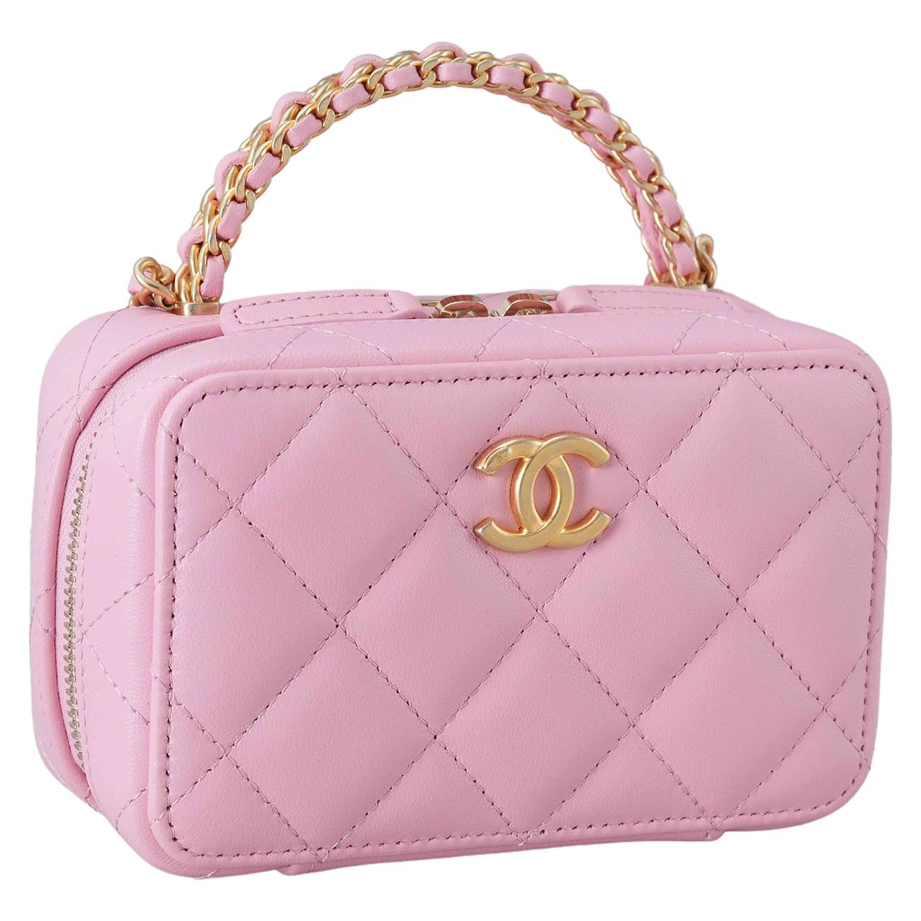 CHANEL(USED)샤넬 AP3011 램스킨 코스메틱 체인 크로스백