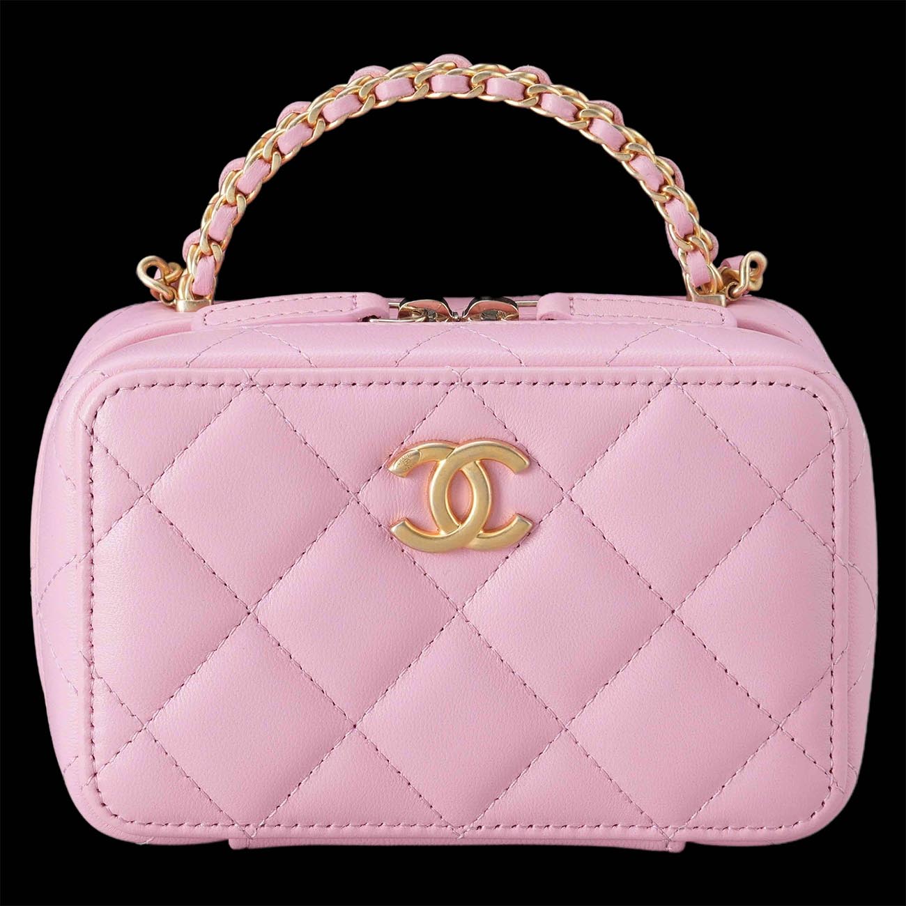 CHANEL(USED)샤넬 AP3011 램스킨 코스메틱 체인 크로스백