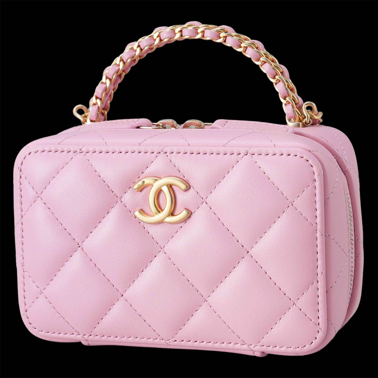 CHANEL(USED)샤넬 AP3011 램스킨 코스메틱 체인 크로스백