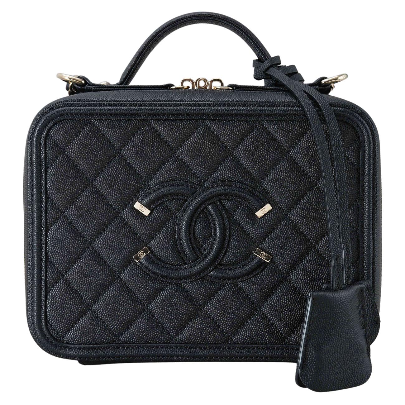 CHANEL(USED)샤넬 캐비어 코스매틱 토트 겸 숄더백