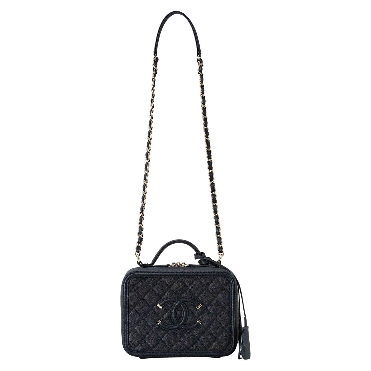 CHANEL(USED)샤넬 캐비어 코스매틱 토트 겸 숄더백