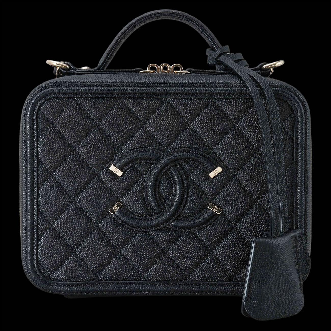 CHANEL(USED)샤넬 캐비어 코스매틱 토트 겸 숄더백