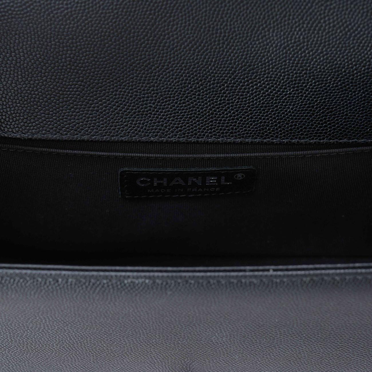 CHANEL(USED)샤넬 보이샤넬 캐비어 미듐 블랙
