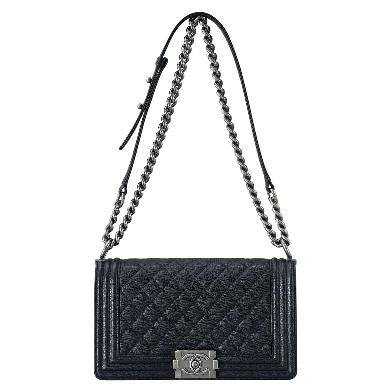 CHANEL(USED)샤넬 보이샤넬 캐비어 미듐 블랙