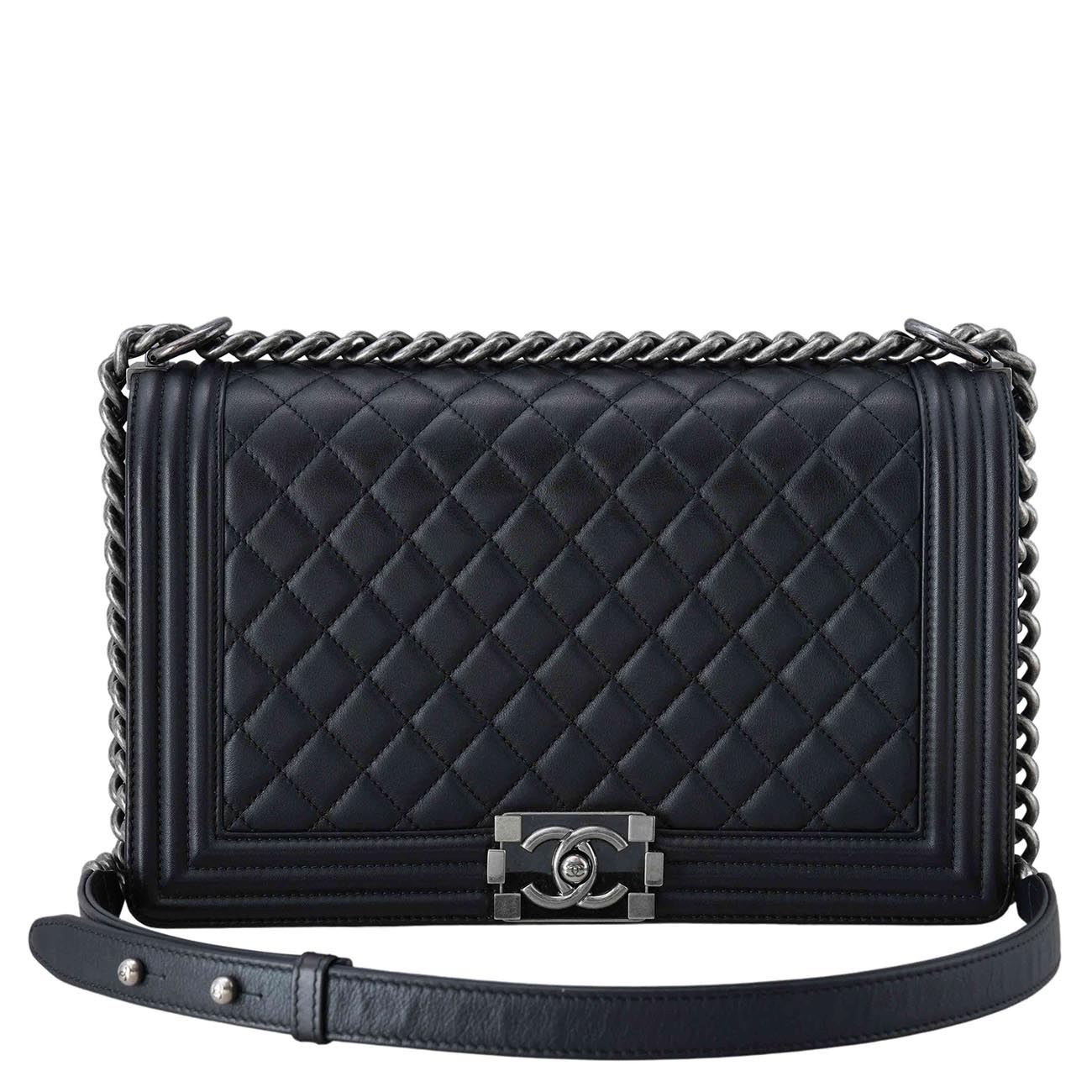 CHANEL(USED)샤넬 보이샤넬 캐비어 미듐 블랙