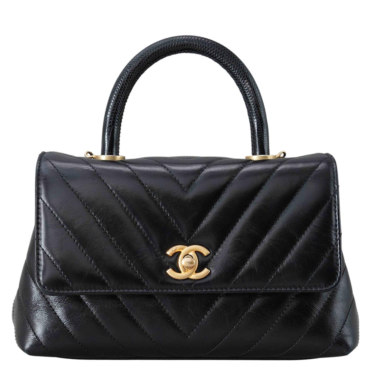 CHANEL(USED)샤넬 쉐브론 코코핸들 스몰