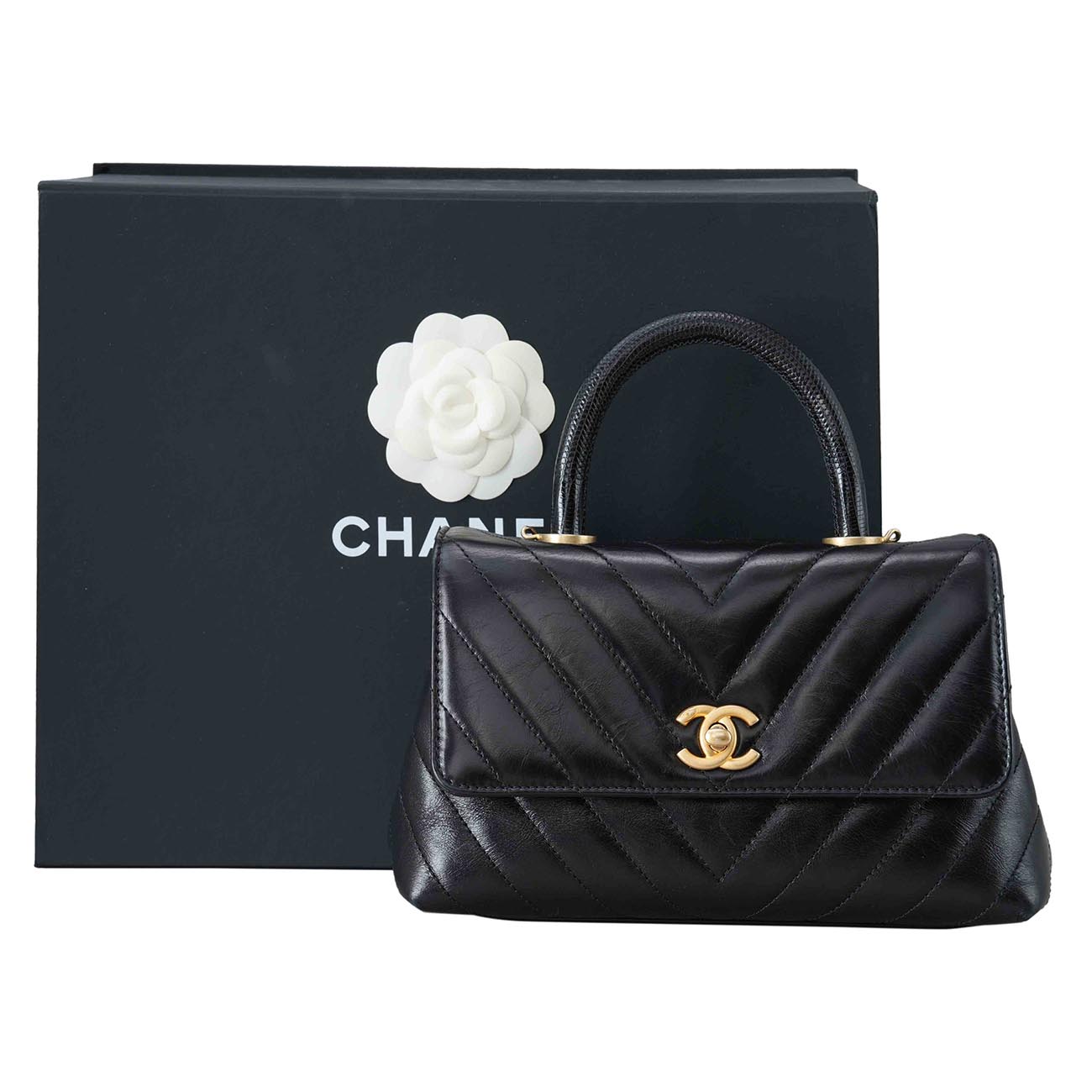 CHANEL(USED)샤넬 쉐브론 코코핸들 스몰