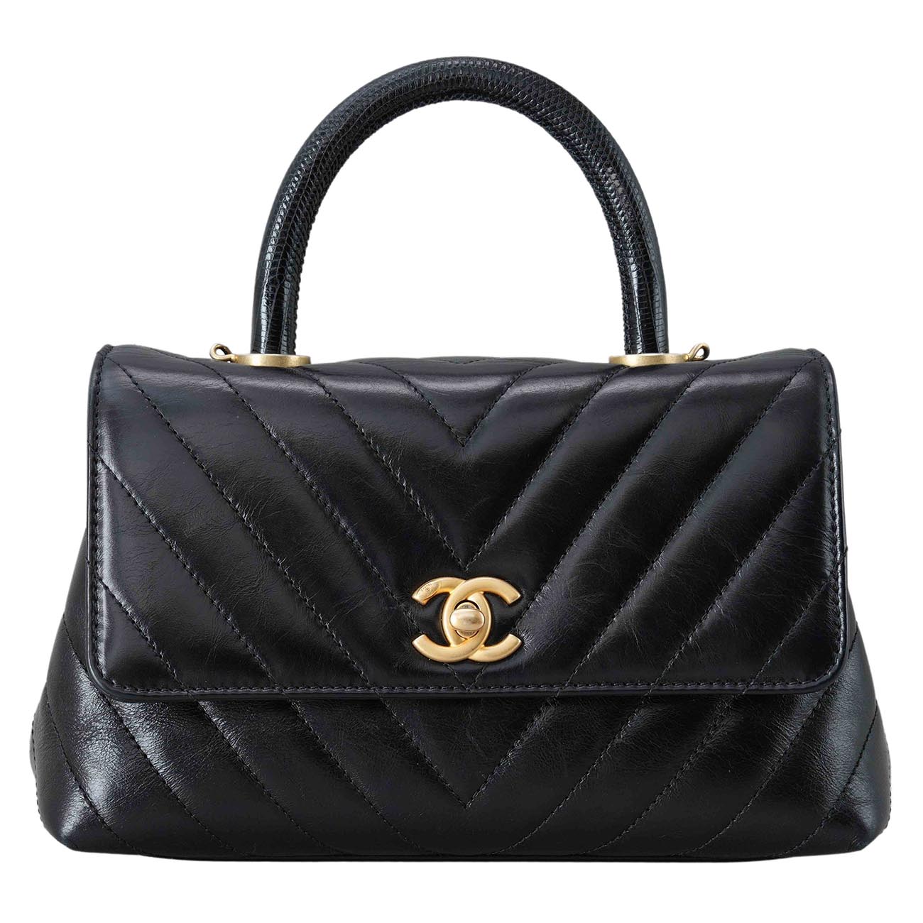 CHANEL(USED)샤넬 쉐브론 코코핸들 스몰