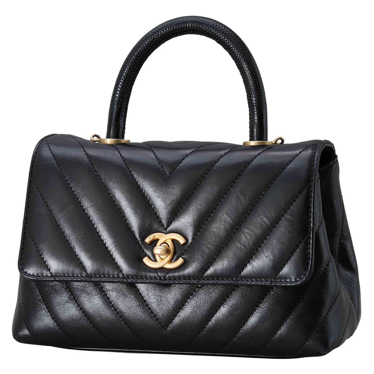 CHANEL(USED)샤넬 쉐브론 코코핸들 스몰