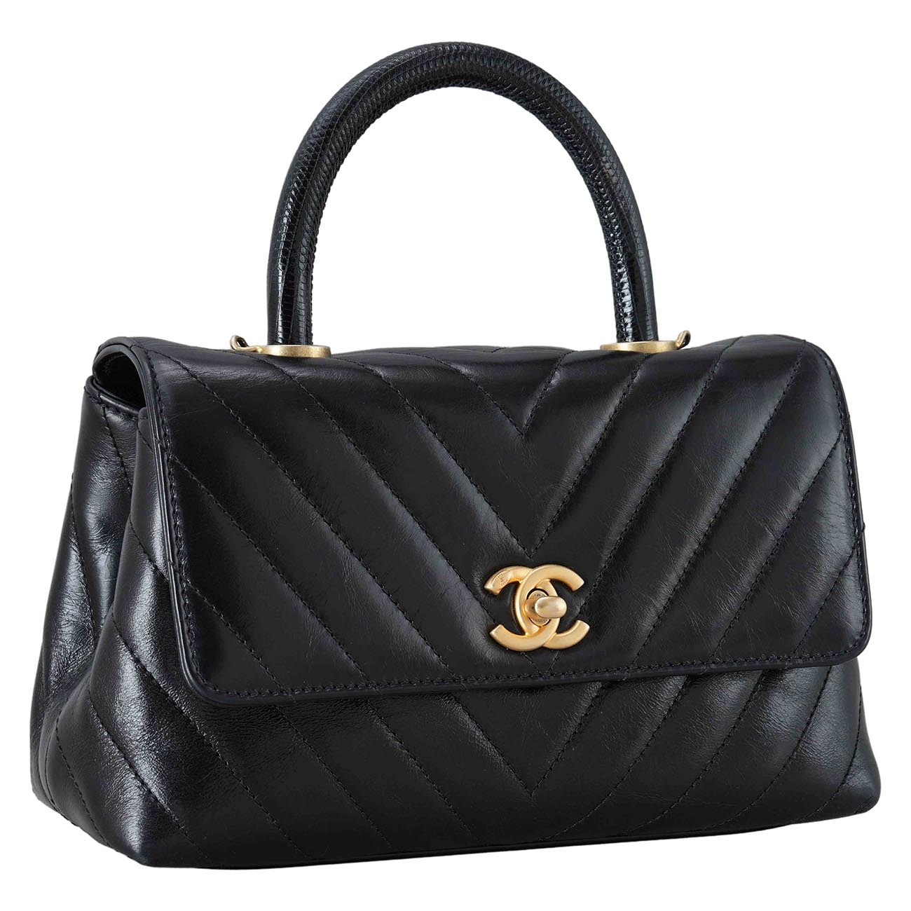 CHANEL(USED)샤넬 쉐브론 코코핸들 스몰