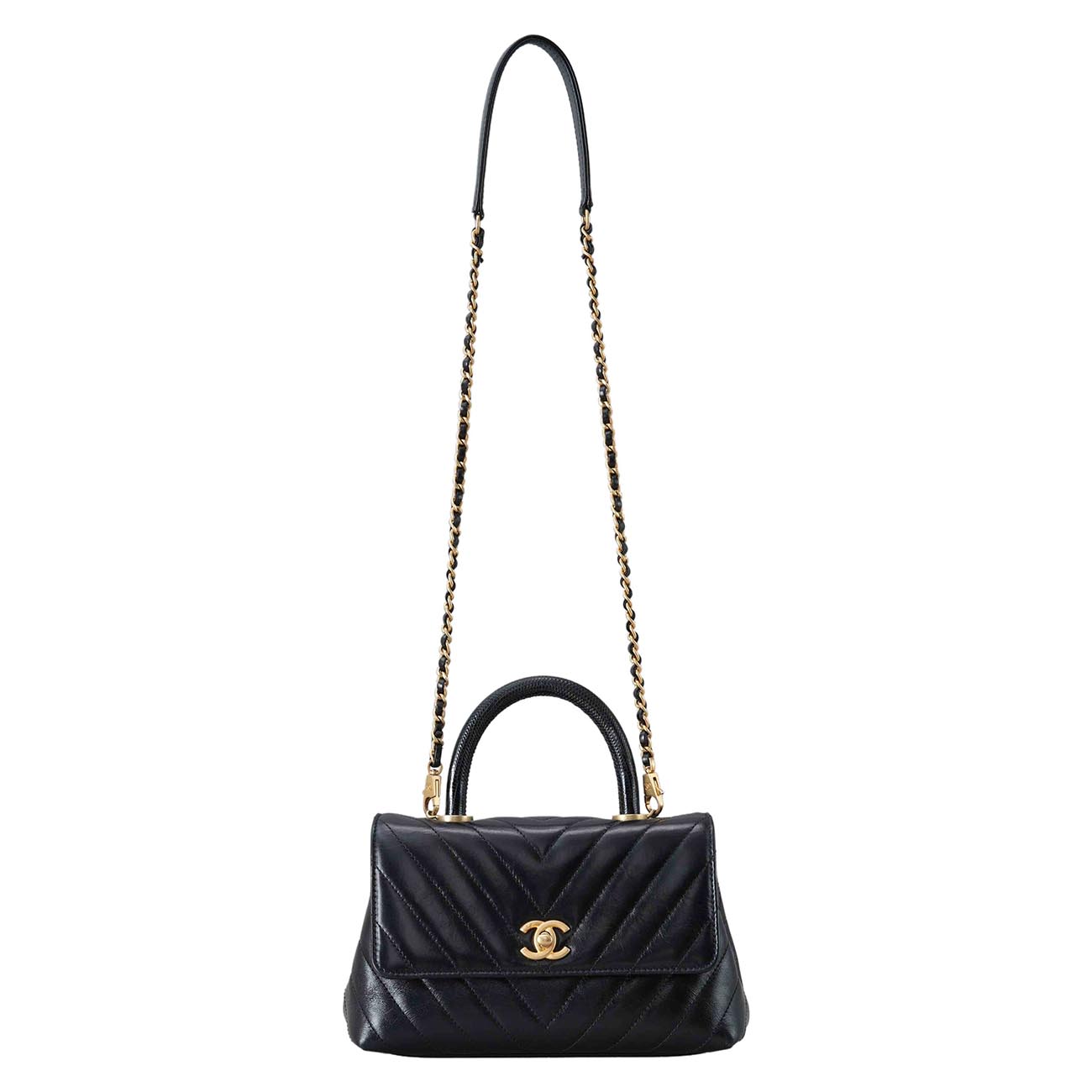 CHANEL(USED)샤넬 쉐브론 코코핸들 스몰