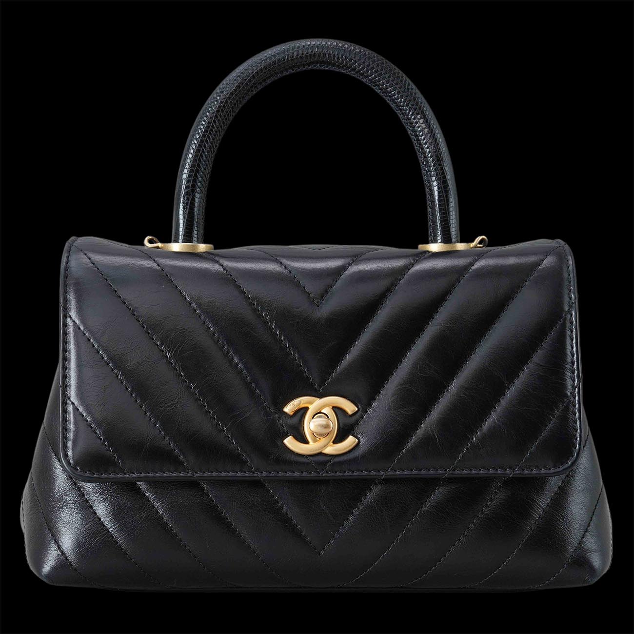 CHANEL(USED)샤넬 쉐브론 코코핸들 스몰