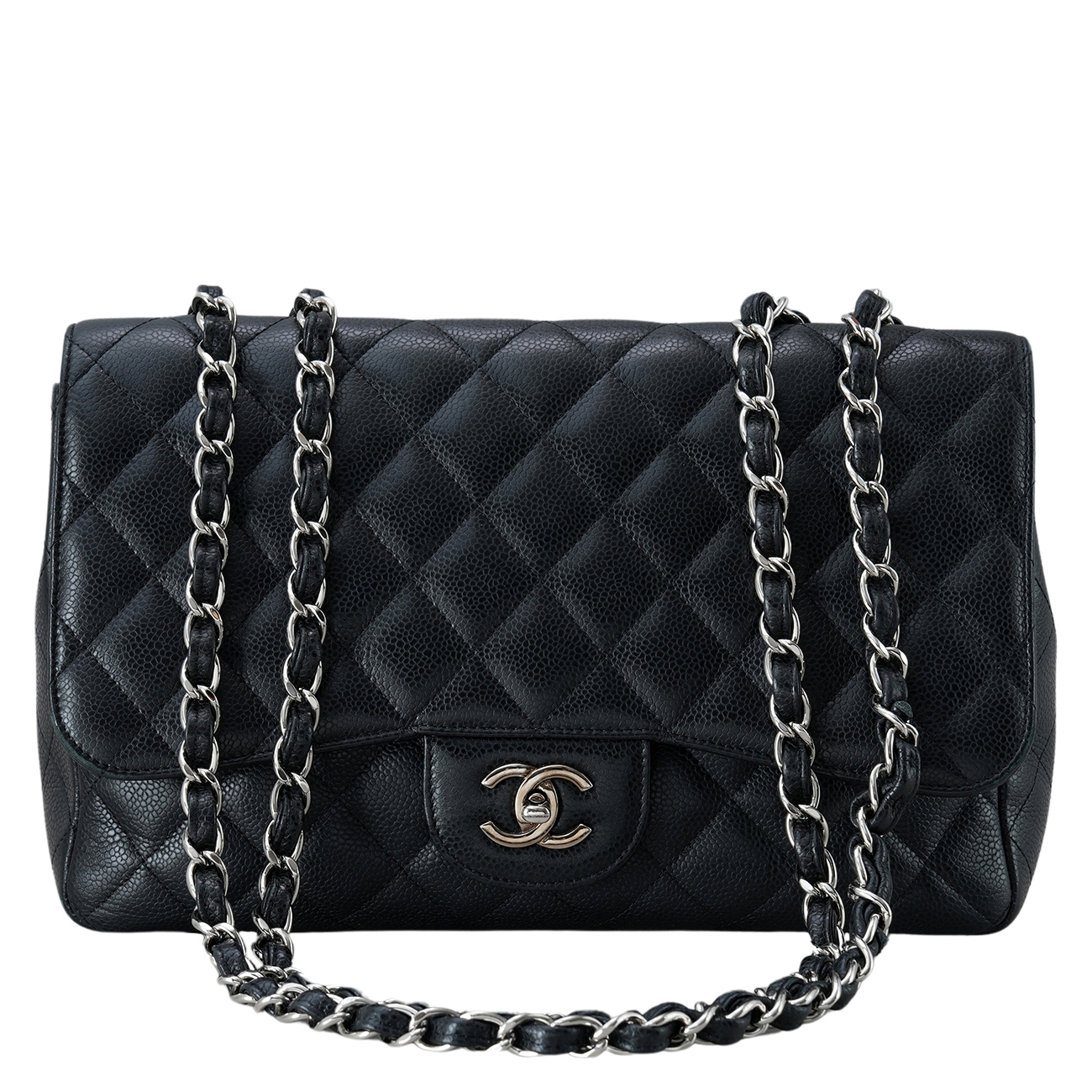 CHANEL(USED)샤넬 캐비어 클래식 점보 원플랩백