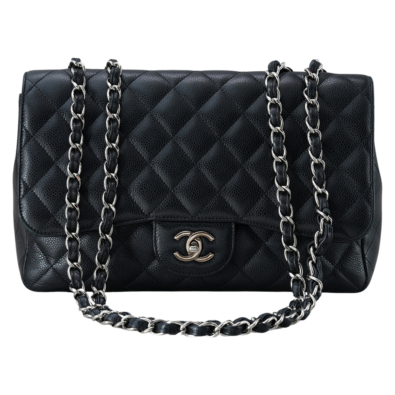 CHANEL(USED)샤넬 캐비어 클래식 점보 원플랩백
