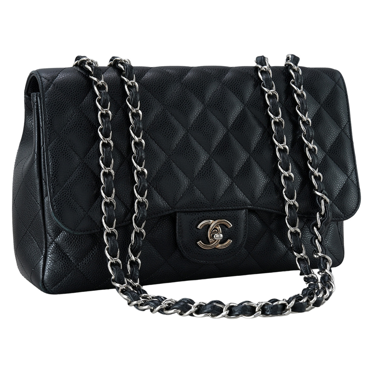 CHANEL(USED)샤넬 캐비어 클래식 점보 원플랩백