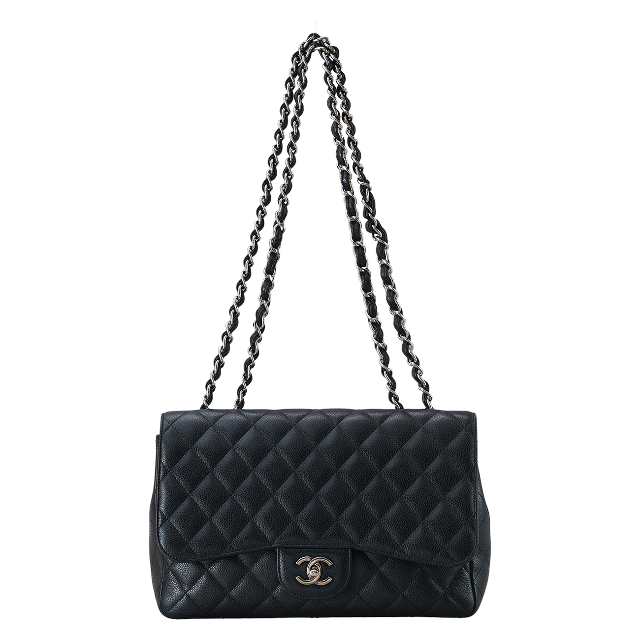 CHANEL(USED)샤넬 캐비어 클래식 점보 원플랩백