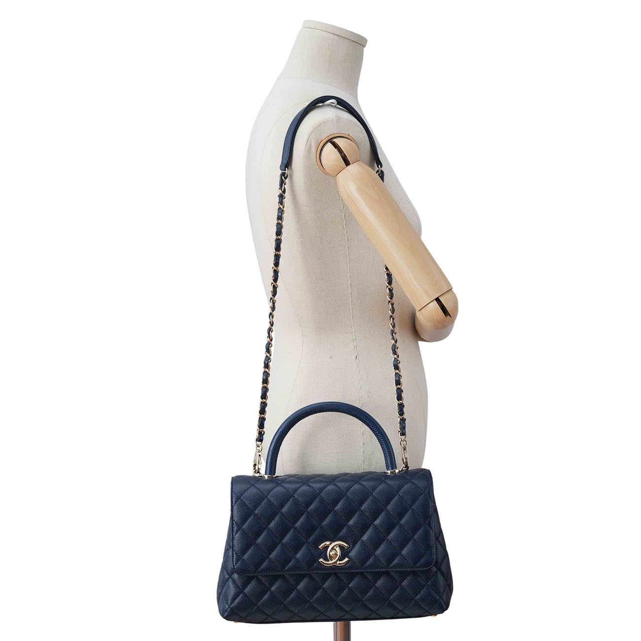 CHANEL(USED)샤넬 캐비어 코코핸들 미듐