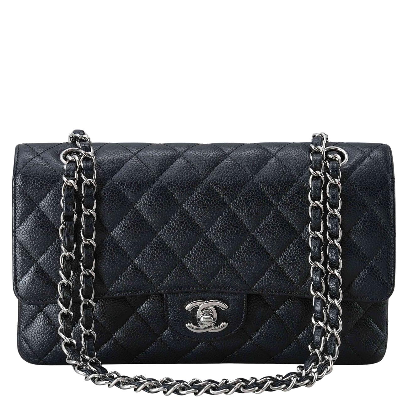 CHANEL(USED)샤넬 클래식 캐비어 미듐 블랙