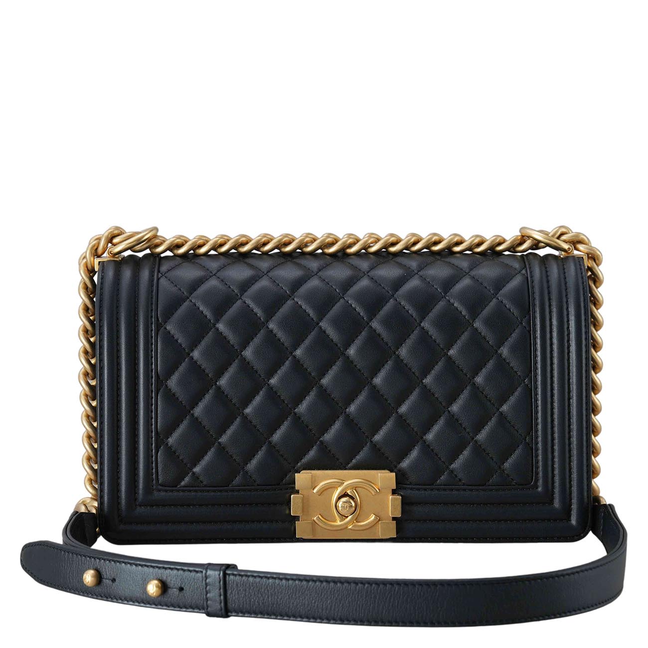 CHANEL(USED)샤넬 보이샤넬 램스킨 미듐