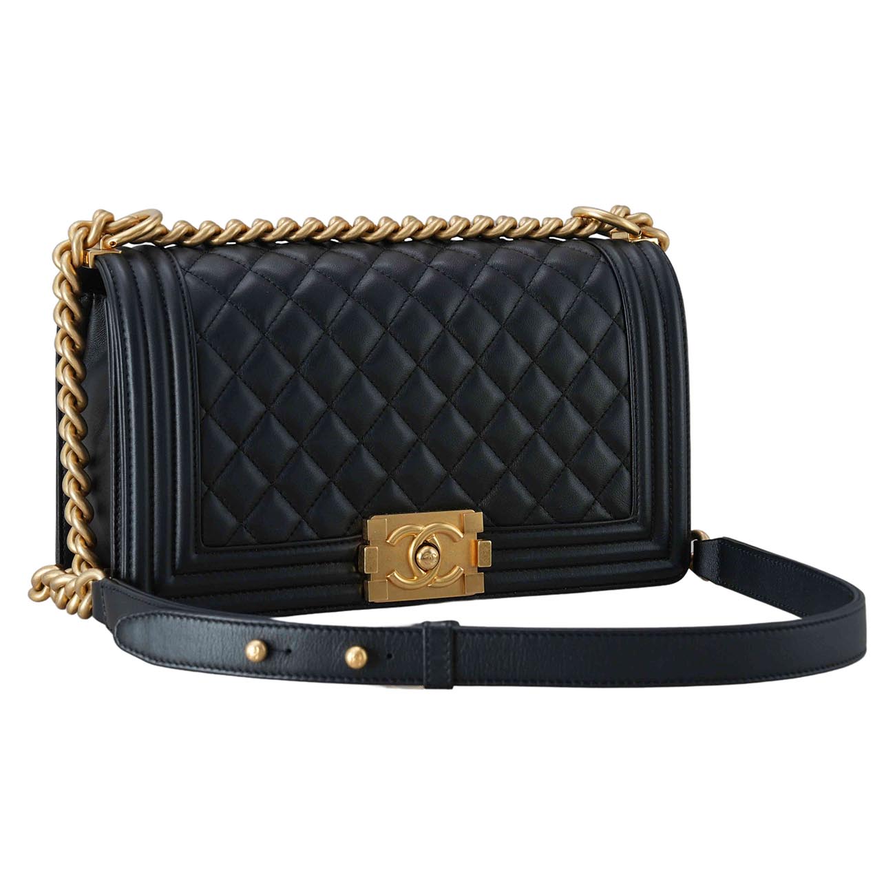 CHANEL(USED)샤넬 보이샤넬 램스킨 미듐