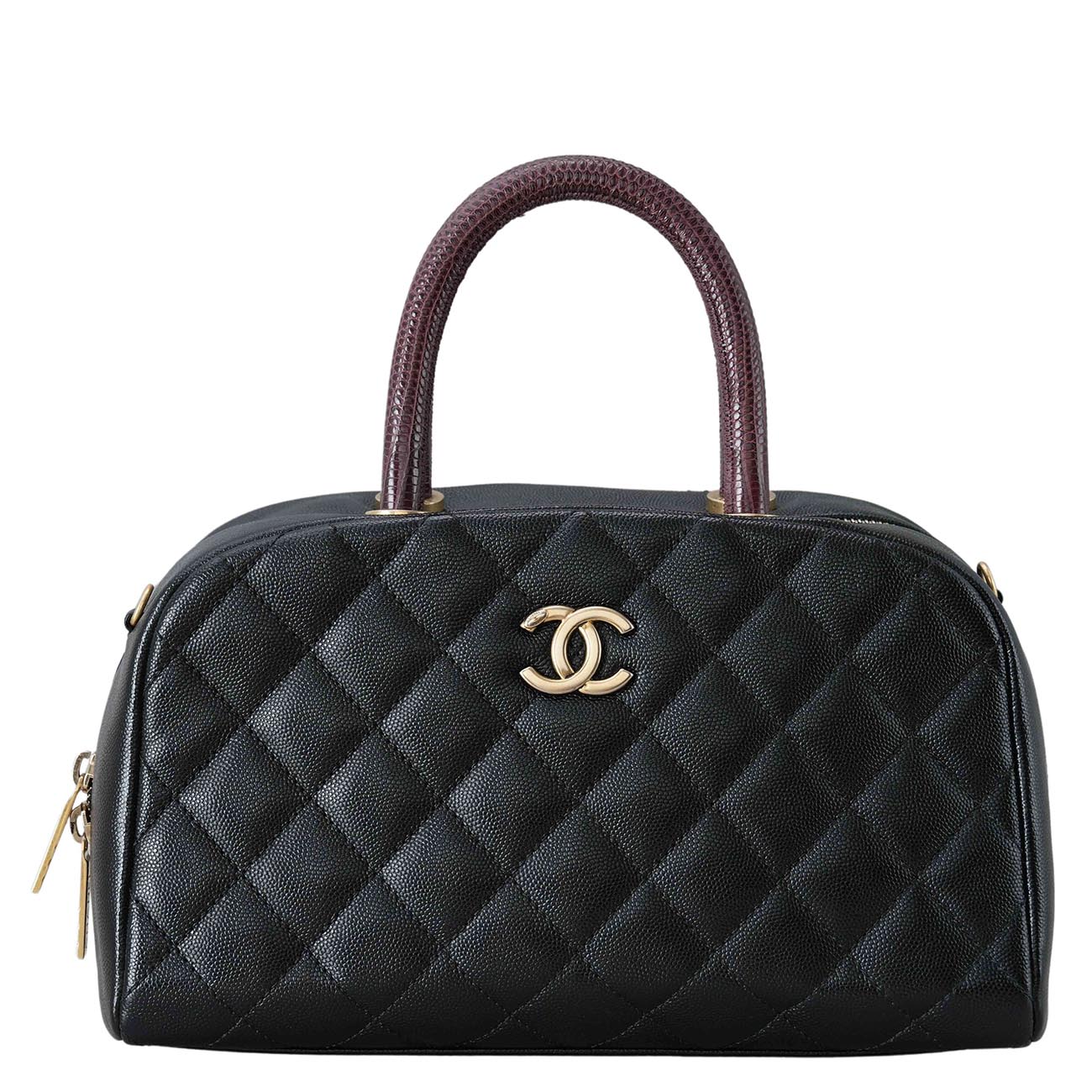 CHANEL(USED)샤넬 캐비어 시즌 탑핸들 볼링백