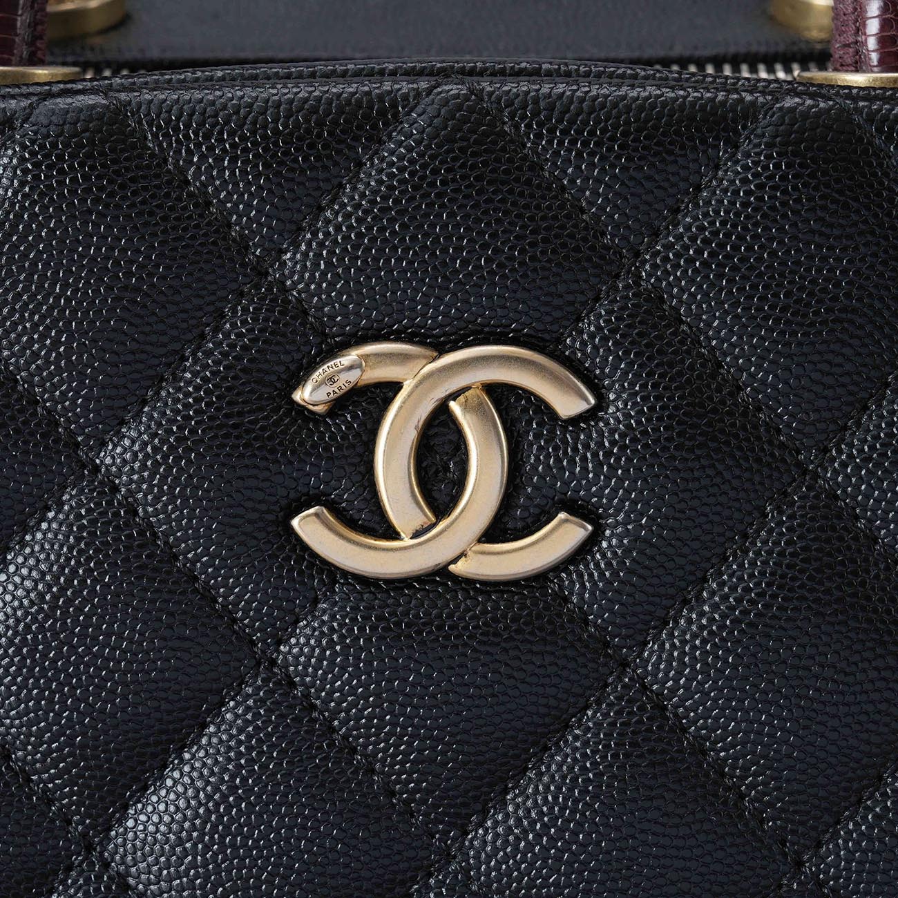 CHANEL(USED)샤넬 캐비어 시즌 탑핸들 볼링백