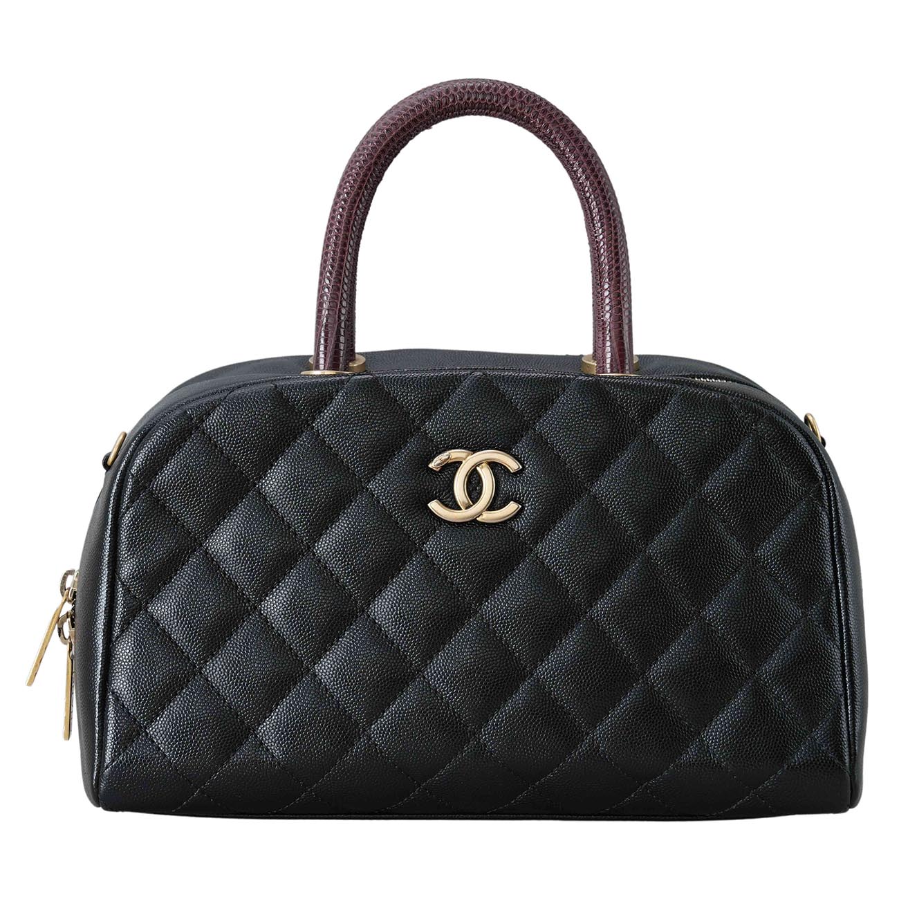 CHANEL(USED)샤넬 캐비어 시즌 탑핸들 볼링백