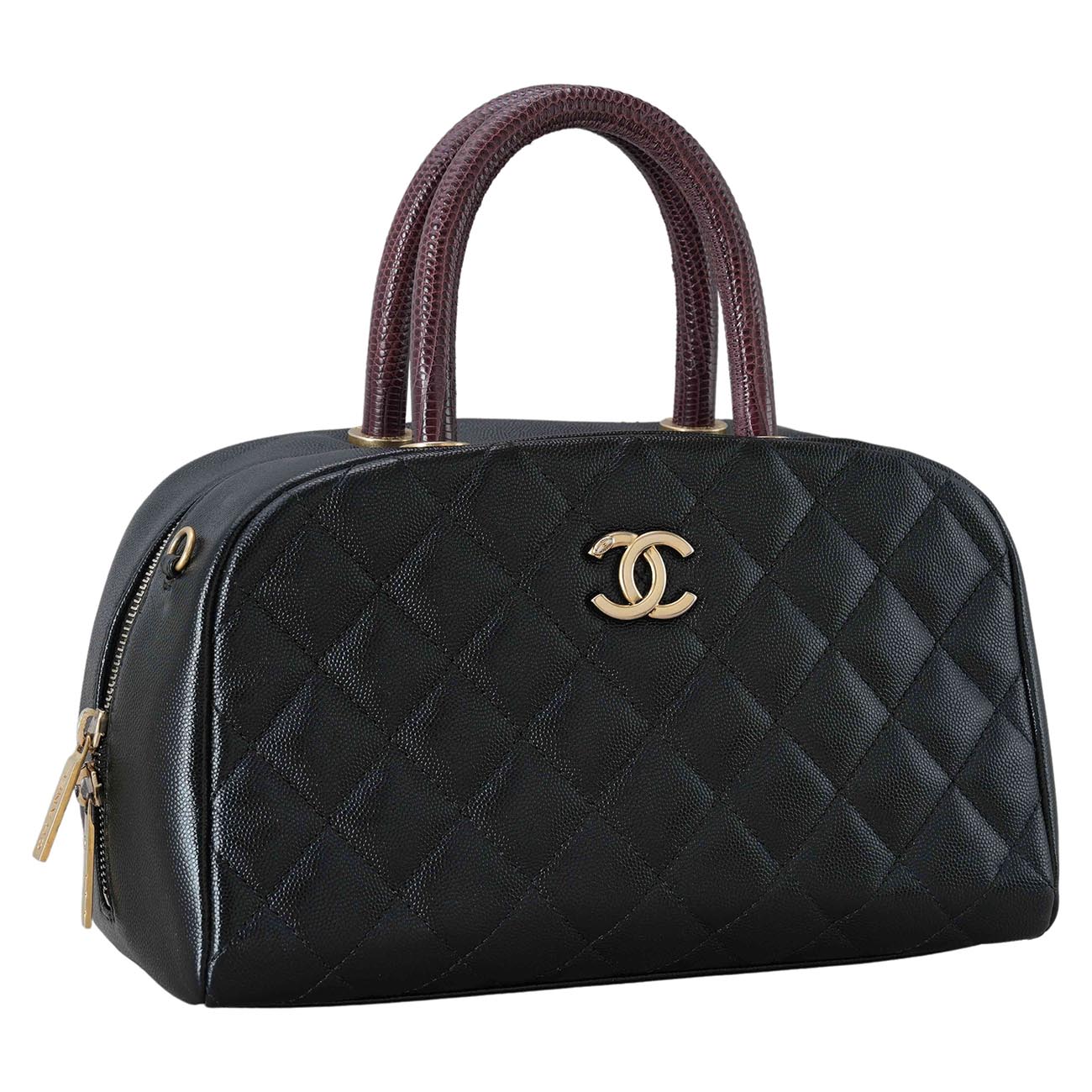 CHANEL(USED)샤넬 캐비어 시즌 탑핸들 볼링백