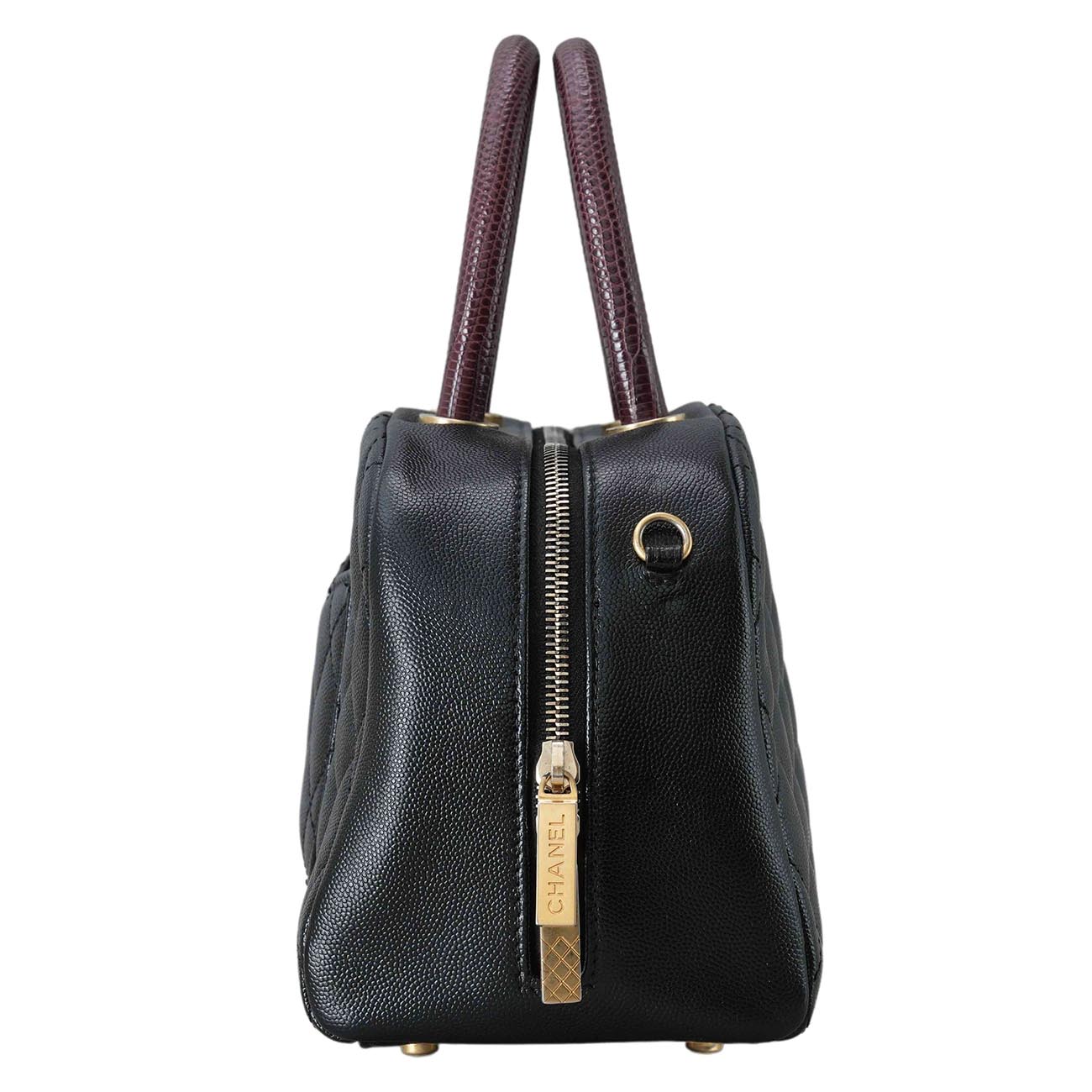 CHANEL(USED)샤넬 캐비어 시즌 탑핸들 볼링백