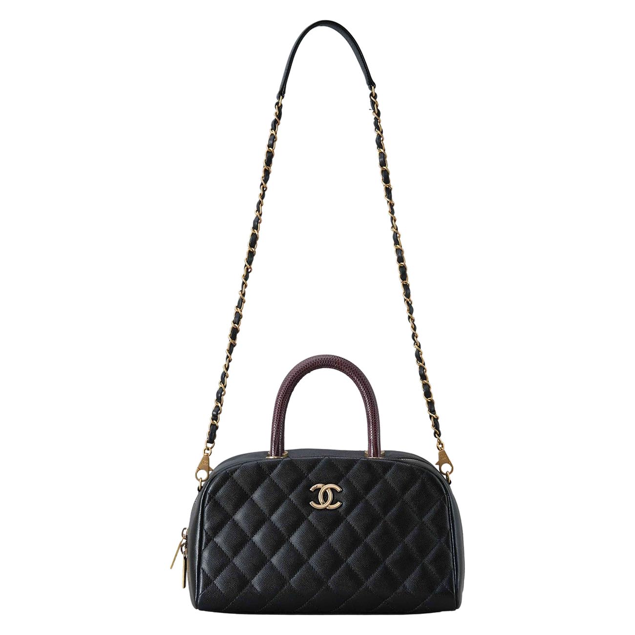 CHANEL(USED)샤넬 캐비어 시즌 탑핸들 볼링백