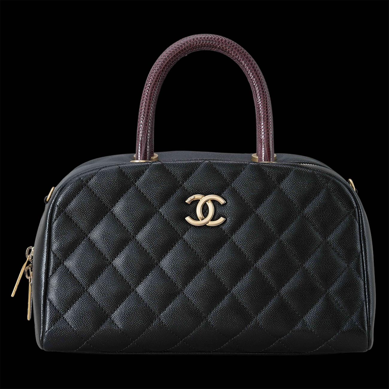 CHANEL(USED)샤넬 캐비어 시즌 탑핸들 볼링백