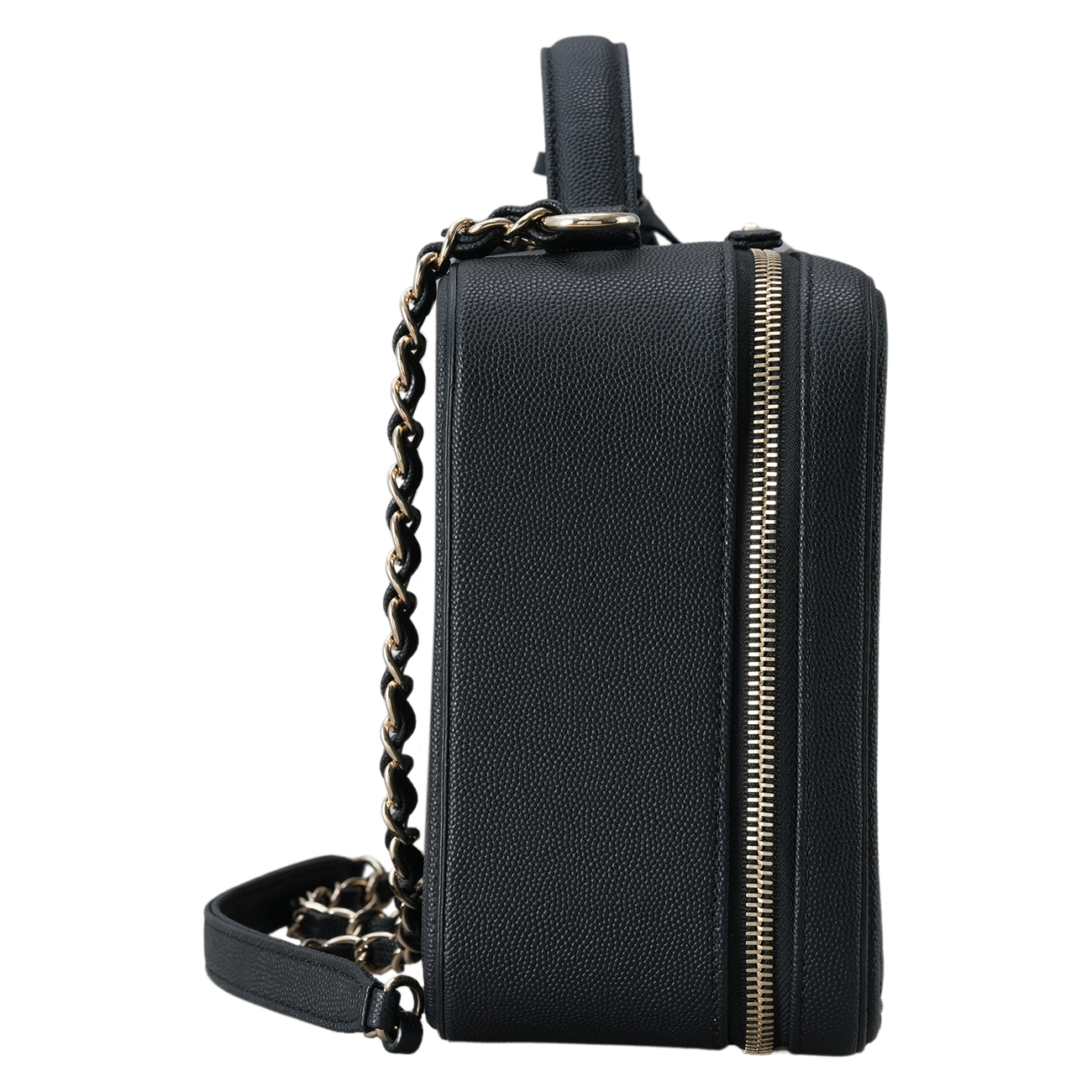 CHANEL(USED)샤넬 A93344 캐비어 코스매틱 라지 케이스